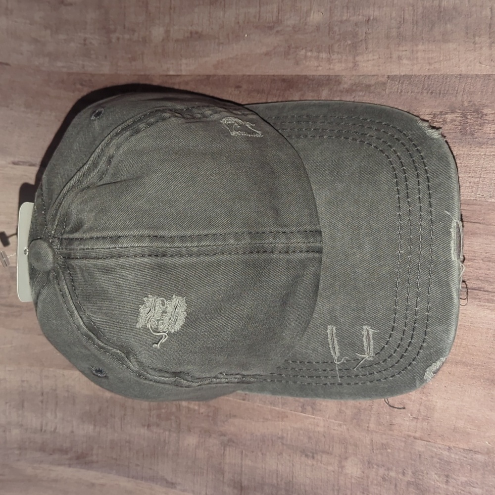 Distressed Ponytail Cap